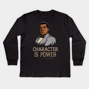 Booker T Washington Quote Gift for Black History Month Kids Long Sleeve T-Shirt